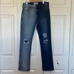 Abercrombie Kids Blue and Gray Distressed Jeans